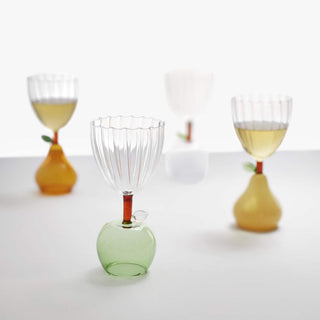 Ichendorf Fruits & Flowers stemmed glass pear/apple - Buy now on ShopDecor - Discover the best products by ICHENDORF design