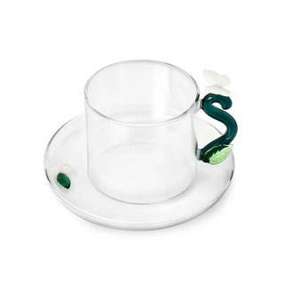 Ichendorf Fruits & Flowers coffee/tea cup with saucer Ichendorf White Butterfly Tea - Buy now on ShopDecor - Discover the best products by ICHENDORF design