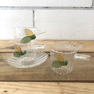 Ichendorf Greenwood coffee/tea cup with saucer leaves - Buy now on ShopDecor - Discover the best products by ICHENDORF design