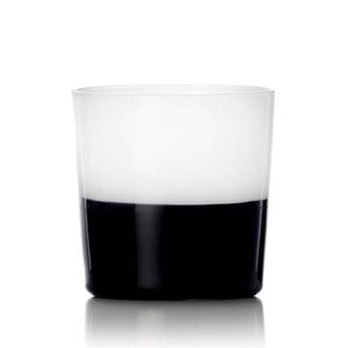 Ichendorf Light bicchiere acqua nero - bianco by Alba Gallizia