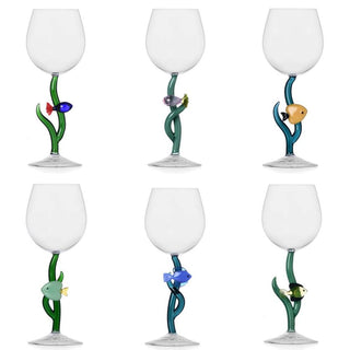 Ichendorf Marine Garden set 6 stemmed glasses mix - Buy now on ShopDecor - Discover the best products by ICHENDORF design