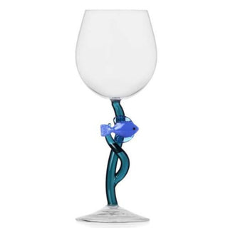 Ichendorf Marine Garden stemmed glass with fish Blue - Buy now on ShopDecor - Discover the best products by ICHENDORF design