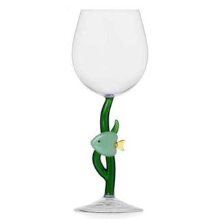 Ichendorf Marine Garden stemmed glass with fish Green - Buy now on ShopDecor - Discover the best products by ICHENDORF design