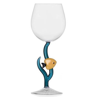 Ichendorf Marine Garden stemmed glass with fish Yellow - Buy now on ShopDecor - Discover the best products by ICHENDORF design