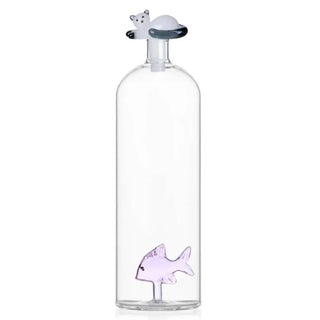 Ichendorf Tabby Cat bottle pink fish & white cat with smoke tail - Buy now on ShopDecor - Discover the best products by ICHENDORF design