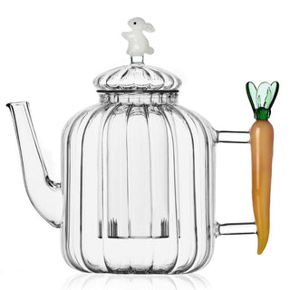 Ichendorf Vegetables teapot optic carrot and white rabbit by Alessandra Baldereschi - Buy now on ShopDecor - Discover the best products by ICHENDORF design