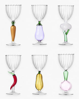 Ichendorf Vegetables set 6 stem glass mix - Buy now on ShopDecor - Discover the best products by ICHENDORF design