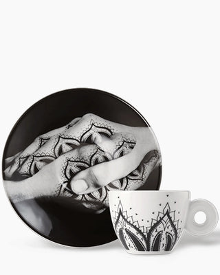 Illy Art Collection Genesi set 2 espresso coffee cups designed by Monica Bonvicini & Shirin Neshat - Buy now on ShopDecor - Discover the best products by ILLY design