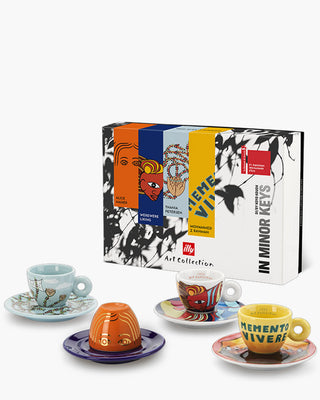 Illy 藝術收藏雙年展 2026 4 件卡布奇諾杯組