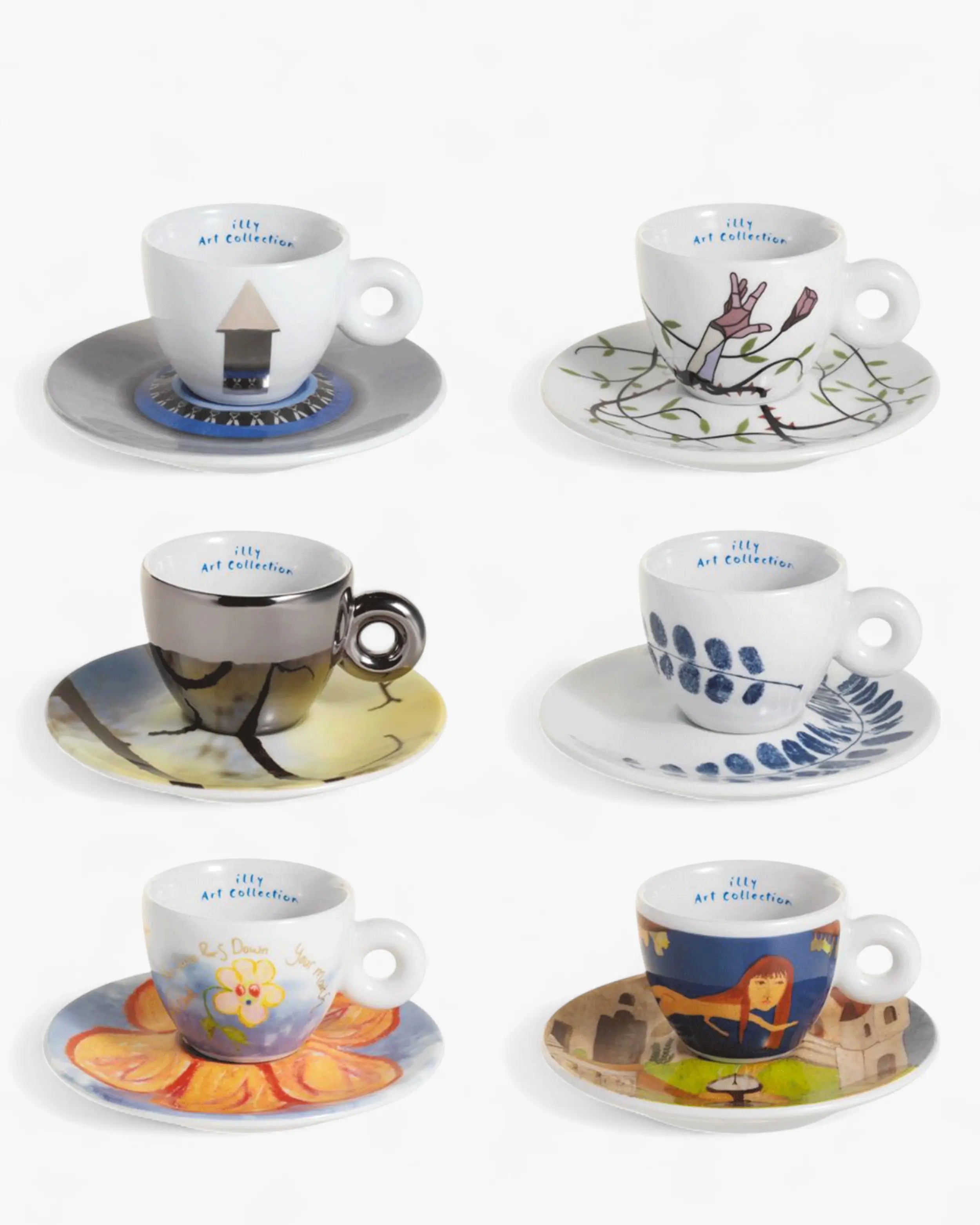 Illy Art Collection Biennale 2022 set 6 espresso coffee cups Illy Art Collection Biennale 2022 set 6 espresso coffee cups