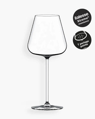 Italesse Etoilé Sparkle set 6 champagne stemmed glasses cc. 480 in clear glass