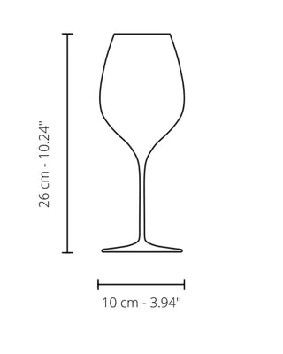 Coffret 6 verres à pied à vin blanc Italesse Masterclass 70 cc. 720 en verre transparent