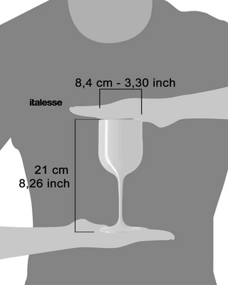 Italesse Moonlight Beach set 6 verres à vin à pied cc. 410 polycarbonate