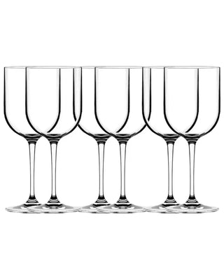 Italesse Moonlight Beach set 6 verres à vin à pied cc. 410 polycarbonate