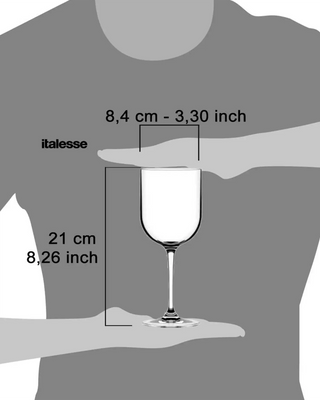 Italesse Moonlight Beach set 6 verres à vin à pied cc. 410 polycarbonate