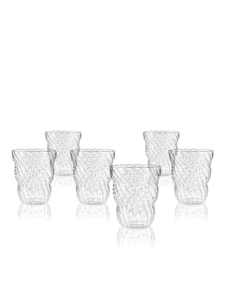 Italesse Juego de 6 vasos Pua Tumbler de 370 cc en vidrio transparente