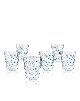 Italesse Juego de 6 vasos Pua Tumbler de 370 cc en vidrio transparente