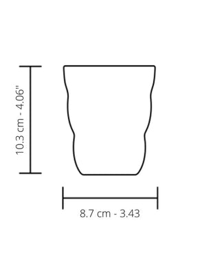 Italesse Juego de 6 vasos Pua Tumbler de 370 cc en vidrio transparente