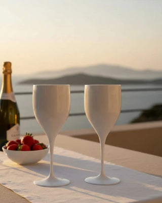 Italesse Set Sunlight Beach de 6 copas de vino con tallo cc. 330 policarbonato