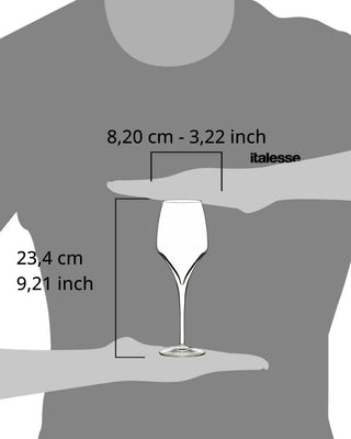 Italesse Tiburon Gran Cru Flûte set 6 champagne flûte cc. 390 in clear glass - Buy now on ShopDecor - Discover the best products by ITALESSE design