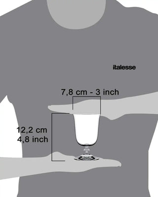 Italesse Juego Wormwood Rock-Gobbler 6 vasos para bebidas cc. 230 en vidrio transparente