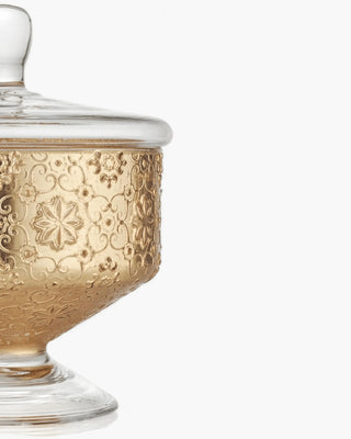 Ivv Arabesque glass chocolates holder with gold leaf decoration