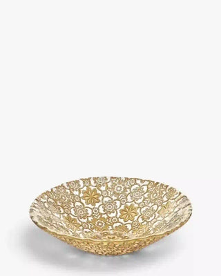 Ivv Arabesque glass bowl with gold leaf decoration ø 33 cm - Buy now on ShopDecor - Discover the best products by IVV design