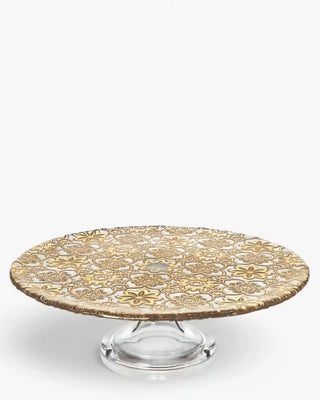 Ivv Arabesque glass cake stand with gold leaf decoration Gold ø 32 cm - Buy now on ShopDecor - Discover the best products by IVV design