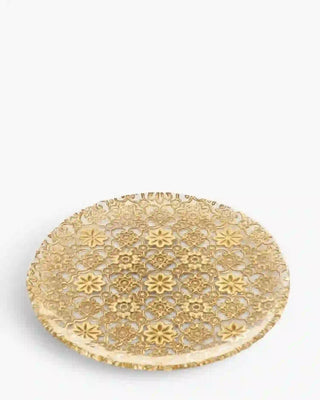 Ivv Arabesque glass plate with gold leaf decoration Gold ø 37 cm - Buy now on ShopDecor - Discover the best products by IVV design