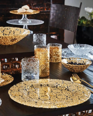 Ivv Arabesque glass plate with gold leaf decoration - Buy now on ShopDecor - Discover the best products by IVV design