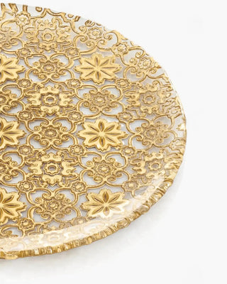 Ivv Arabesque glass plate with gold leaf decoration - Buy now on ShopDecor - Discover the best products by IVV design