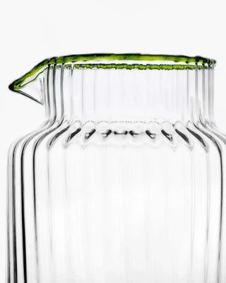 Ivv Dudu Da clear optic glass pitcher with handle and colored rim - Buy now on ShopDecor - Discover the best products by IVV design