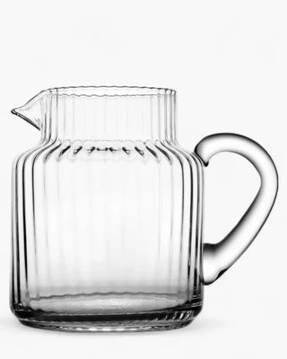 Ivv Dudu Da clear optic glass pitcher with handle and colored rim Transparent - Buy now on ShopDecor - Discover the best products by IVV design