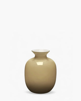 Ivv Rialto glass vase with milk white interior Tobacco h 18.5 cm - Buy now on ShopDecor - Discover the best products by IVV design
