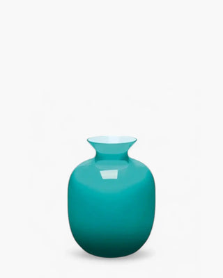 Ivv Rialto glass vase with milk white interior Sky Blue h 18.5 cm - Buy now on ShopDecor - Discover the best products by IVV design