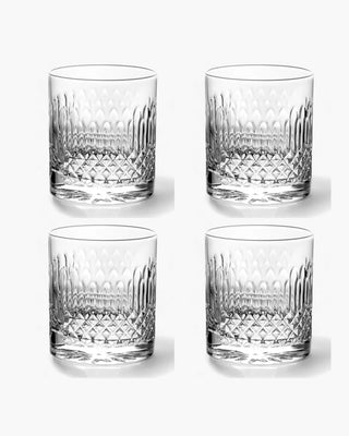 Ivv Shake & Stir set 4 glass tumblers diamond pattern