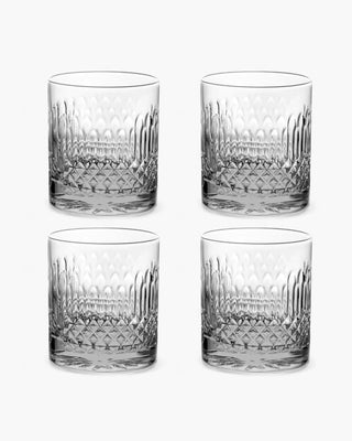 Ivv Shake & Stir set 4 glass tumblers diamond pattern