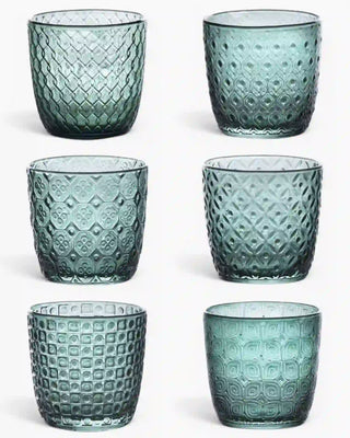 Ivv Sixties set 6 glass tumblers Peacock green - Buy now on ShopDecor - Discover the best products by IVV design