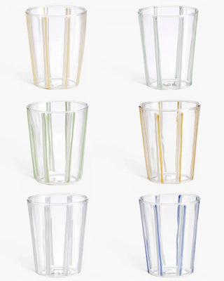 Ivv Soul set 6 borosilicate glass tumblers with colored stripes Multicolour - Buy now on ShopDecor - Discover the best products by IVV design