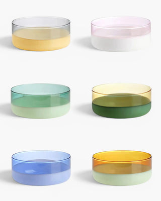 Ivv Unametà set 6 borosilicate glass bowls in two-tone colors Multicolour - Buy now on ShopDecor - Discover the best products by IVV design