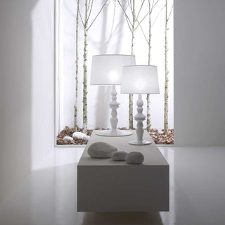 Karman Alì e Babà table lamp C101 white linen 110 Volt - Buy now on ShopDecor - Discover the best products by KARMAN design