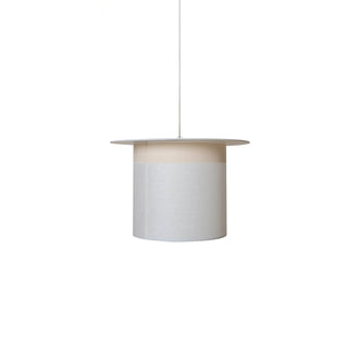 Karman Wow suspension lamp cylinder in white linen 110 Volt - Buy now on ShopDecor - Discover the best products by KARMAN design