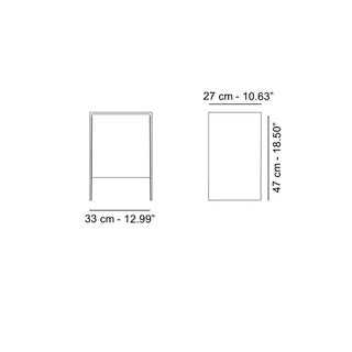 Kartell Max-Beam by Laufen side table in PMMA