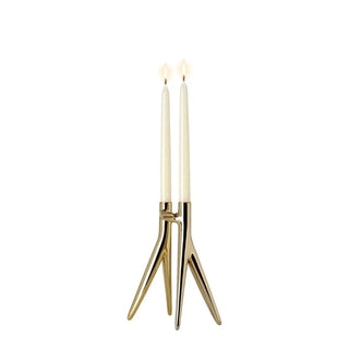 Kartell Abbracciaio candlestick in aluminum Gold GG - Buy now on ShopDecor - Discover the best products by KARTELL design