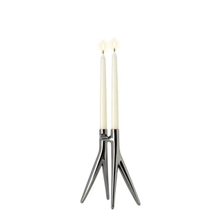 Kartell Abbracciaio candlestick in aluminum Gunmetal CF - Buy now on ShopDecor - Discover the best products by KARTELL design