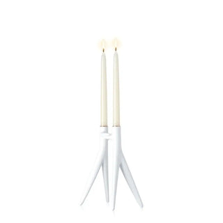 Kartell Abbracciaio candlestick in aluminum White 03 - Buy now on ShopDecor - Discover the best products by KARTELL design