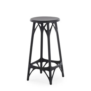 Kartell A.I. stool Light in technopolymer for indoor/outdoor use Black NE h 65 cm - Buy now on ShopDecor - Discover the best products by KARTELL design