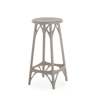 Kartell A.I. stool Light in technopolymer for indoor/outdoor use Grey GR h 65 cm - Buy now on ShopDecor - Discover the best products by KARTELL design