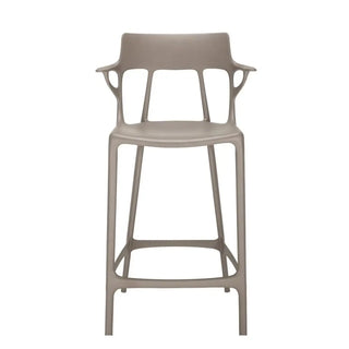 Kartell A.I. stool in technopolymer for indoor/outdoor use Grey GR h 65 cm - Buy now on ShopDecor - Discover the best products by KARTELL design