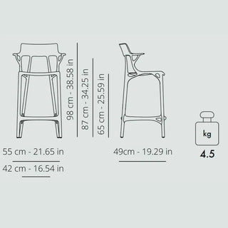 Kartell A.I. stool in technopolymer for indoor/outdoor use - Buy now on ShopDecor - Discover the best products by KARTELL design